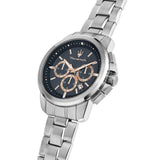 Maserati Successo Chronograph Blue Dial Silver Steel Strap Watch for Men - R8873621037