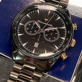 Maserati Tradizione Chronograph Black Dial Black Steel Strap Watch for Men - R8873646001