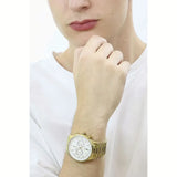 Maserati Tradizione Chronograph White Dial Gold Steel Strap Watch for Men - R8873646003