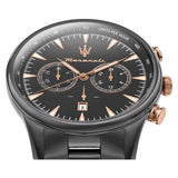 Maserati Tradizione Chronograph Black Dial Black Steel Strap Watch for Men - R8873646001