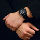 Philipp Plein The Skeleton Black Dial Black Silicone Strap Watch for Men - PWVBA0423