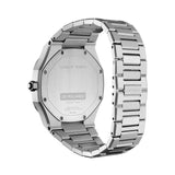 D1 Milano Ultra Thin Black Dial Silver Steel Strap Watch for Women - D1-UTBL05