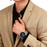 Maserati Traguardo Chronograph Limited Edition Black Dial Silver Steel Strap Watch for Men - R8873612062