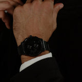 Hugo Boss Peak Chronograph Black Dial Black Steel Strap Watch for Men - 1514192