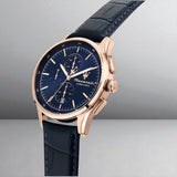Maserati Sorpasso Chronograph Blue Dial Blue Leather Strap Watch for Men - R8871624009
