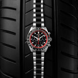 Seiko Prospex Speedtimer Solar Chronograph Datsun 240Z Collaboration Limited Edition Black Dial Two Tone Steel Strap Watch for Men - SSC957
