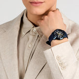 Maserati Successo Chronograph Blue Dial Blue Rubber Strap Watch for Men - R8871621044