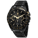 Maserati Traguardo Limited Edition Chronograph Black Dial Black Steel Strap Watch for Men - R8873612051
