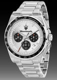 Maserati Velocità Chronograph Silver Dial Silver Steel Strap Watch for Men - R8873652006