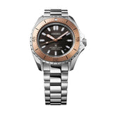Seiko Prospex Polygonal Sea Diver Automatic Black Dial Silver Steel Strap Watch for Men - SPB485J1