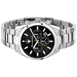 Maserati Attrazione Chronograph Black Dial Silver Steel Strap Watch for Men - R8853151010