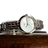 Tissot T-Lady Flamingo Diamonds Mother of Pearl Dial SIlver Steel Strap Watch for Women - T094.210.11.116.02