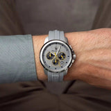 Maserati Successo Chronograph Grey Dial Grey Rubber Strap Watch for Men - R8871621043