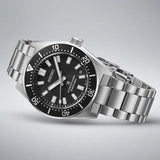 Seiko Prospex 1965 Heritage Divers Automatic Black Dial Silver Steel Strap Watch for Men - SPB453J1