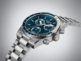 Tissot PR516 Chronograph Blue Dial Silver Steel Strap Watch for Men - T149.417.11.041.00