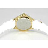 Philipp Plein The Skull Gold Dial White Silicone Strap Watch for Men - PWAAA1221