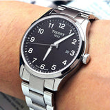 Tissot T-Sport Gent XL Black Dial Silver Steel Strap Watch for Men - T116.410.11.057.00