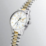 Maserati Sorpasso Chronograph White Dial Two Tone Steel Strap Watch for Men - R8873624003