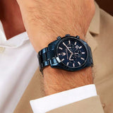 Maserati Attrazione Chronograph Blue Dial Blue Steel Strap Watch for Men - R8873626003