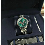 Maserati Sorpasso Chronograph Green Dial Silver Steel Strap Watch for Men - R8873624002