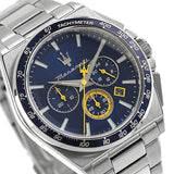 Maserati Velocità Chronograph Blue Dial Silver Steel Strap Watch for Men - R8873652001