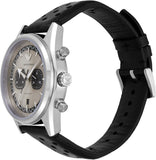 Emporio Armani Racer Chronograph Silver Dial Black Leather Strap Watch for Men - AR11677