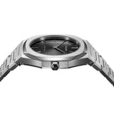 D1 Milano Ultra Thin Black Dial Silver Steel Strap Watch for Women - D1-UTBL05