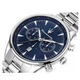 Maserati Tradizione Chronograph Blue Dial Silver Steel Strap Watch for Men - R8873646005