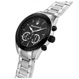 Maserati Traguardo Chronograph Limited Edition Black Dial Silver Steel Strap Watch for Men - R8873612062