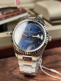 Maserati Competizione Blue Dial Silver Steel Strap Watch for Men - R8853100029