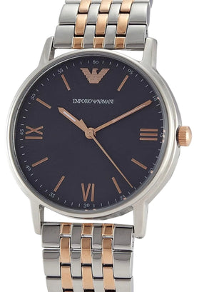 Emporio Armani Kappa Gray Dial Two Tone Steel Strap Watch for Men - AR11121