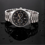 Maserati Tradizione Chronograph Black Dial Silver Steel Strap Watch for Men - R8873646004