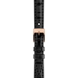 Tissot SRV White Mother of Pearl Dial Black Leather Strap Watch for Women - T160.110.36.113.00