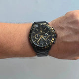 Maserati Traguardo Limited Edition Chronograph Black Dial Black Steel Strap Watch for Men - R8873612051