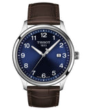 Tissot T-Sport Gent XL Blue Dial Brown Leather Strap Watch for Men - T116.410.16.047.00
