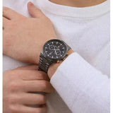 Maserati Tradizione Chronograph Black Dial Black Steel Strap Watch for Men - R8873646001