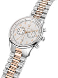 Maserati Tradizione Chronograph White Dial Two Tone Steel Strap Watch for Men - R8873646002