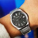 Seiko Conceptual Gray Dial Silver Steel Strap Watch for Men - SUR557P1