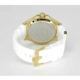 Philipp Plein The Skull Gold Dial White Silicone Strap Watch for Men - PWAAA1221
