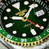 Seiko 5 Sports Forest Green Sunrise Limited Edition Green Dial Silver Steel Strap Watch for Men - SSK050K1