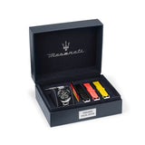 Maserati Traguardo Chronograph Limited Edition Black Dial Silver Steel Strap Watch for Men - R8873612062