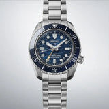 Seiko Prospex 1968 Heritage Divers GMT The Great Wave Limited Edition Blue Dial Silver Steel Strap Watch for Men - SPB509J1