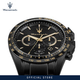 Maserati Traguardo Limited Edition Chronograph Black Dial Black Steel Strap Watch for Men - R8873612051