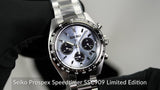 Seiko Prospex Speedtimer Solar Chronograph Limited Edition Blue Dial Two Tone Steel Strap Watch for Men - SSC909
