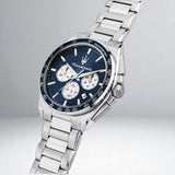 Maserati Velocità Chronograph Blue Dial Silver Steel Strap Watch for Men - R8873652005