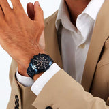 Maserati Attrazione Chronograph Blue Dial Blue Steel Strap Watch for Men - R8873626003