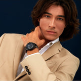 Maserati Stile Skeleton Chronograph Blue Dial Grey Steel Strap Watch for Men - R8873642012