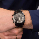 Maserati Attrazione Chronograph Black Dial Black Steel Strap Watch for Men - R8853151001