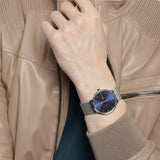 Lacoste Moon Multifunction Blue Dial Silver Mesh Strap Watch for Men - 2011024