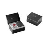 D1 Milano Ultra Thin Bordeaux Red Dial Silver Steel Strap Watch for Unisex - D1-UTBJ11